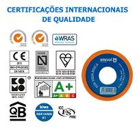 Kit 3 Fitas Veda Rosca 12mm 50 Metros Vedação Hidráulica Canos Torneiras Teflon - 3