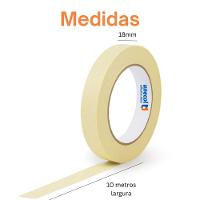 Kit 6 Fita Crepe 18mmx10m Uso Geral Resistente Alta Fixação Pintura Artesanato Escolar - 2