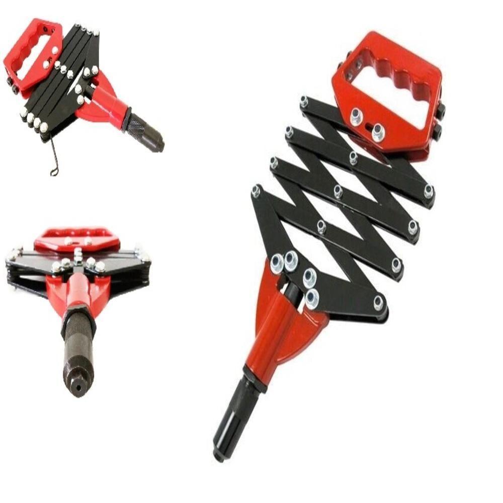 Rebitador Sanfona Alicate Rebitadeira Manual Dobravel Rebites Ate 6,4mm Reforcado Profissional - 2