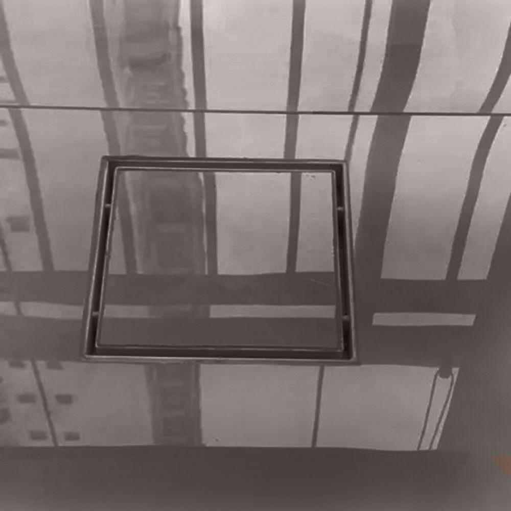 Kit 2 Ralo Oculto 15x15 Invisivel P/ Piso Porcelanato Marrom - 2