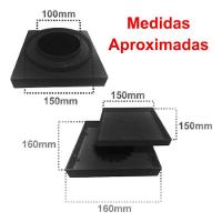 Kit 2 Ralo Oculto 15x15 Invisivel Para Piso Porcelanato Preto - 5