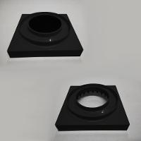Kit 2 Ralo Oculto 15x15 Invisivel Para Piso Porcelanato Preto - 6