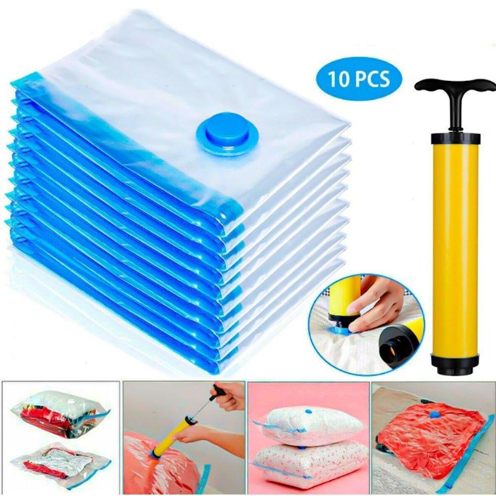Kit 10 Sacos Zip A Vácuo + Bomba Para Vácuo - 4