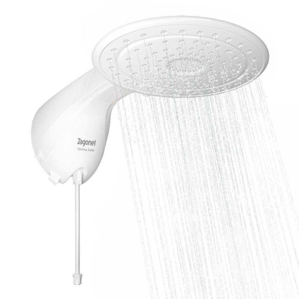 Chuveiro Zagonel Optima Turbo Eletrônico Branco 220v - 7700w - 2