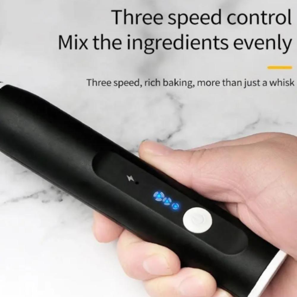 Kit Batedeira Mini Mixer Eletrico Misturador 2 Em 1 Portatil Sem Fio Recarregavel Multiuso Espumador - 3