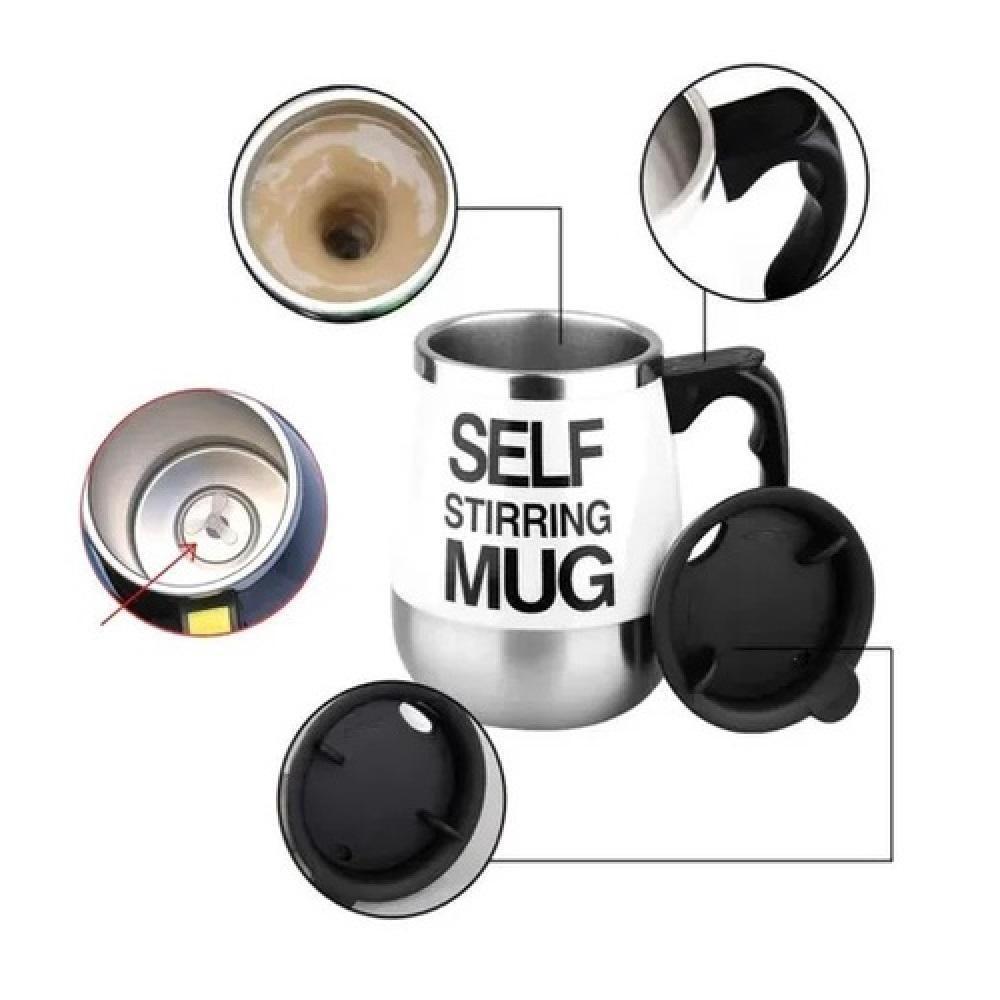 Copo Misturador Eletrico Automatico Portatil 400ml Shake Whey Mixer Caneca Liquidificador Branco - 6