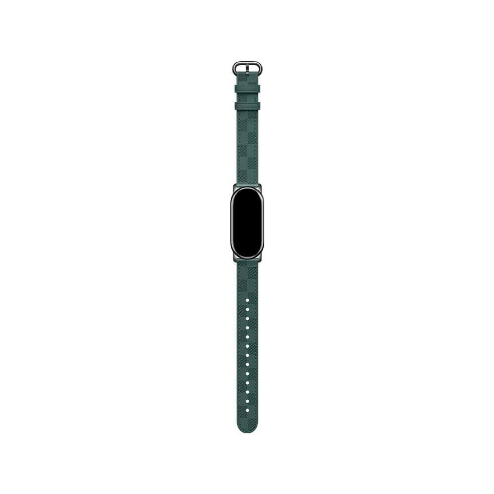 Bracelete De Couro Para Xiaomi Smart Band 8 Verde - 4