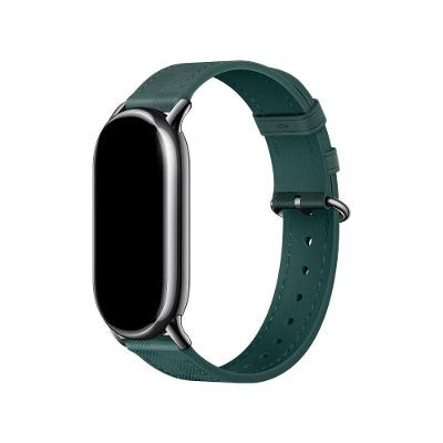 Bracelete De Couro Para Xiaomi Smart Band 8 Verde