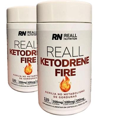 Kit 2 Termogênico Ketodrene Fat Burner Reall Nutrition Sabor Original