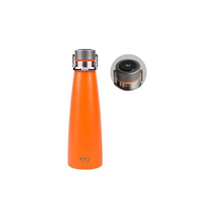 Squeeze 475ml De Aço Inox Com Display Led KKF Laranja