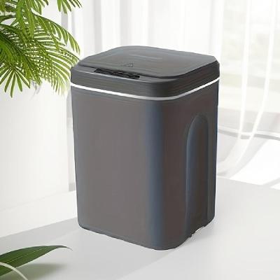 Lixeira Automatica Cesto De Lixo Inteligente 12l Tampa Sensor De Movimento Design Moderno Cinza