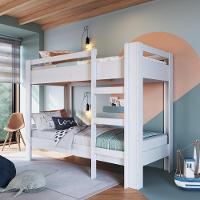 Cama Beliche Infantil Bicama Menino Menina Solteiro 1,96m Com Escada E Proteção Lateral Branca - 1