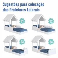 Cama Infantil Montessoriana Casinha Com Colchão E Telhado Em Mdp Branco - 8