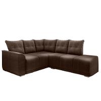 Sofá De Canto Marrocos Marrom Suede Liso Marrom - 1