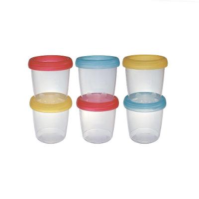 Conjunto De Potes Para Armazenamento De Leite Materno E Papinhas Clingo - 6 Peças