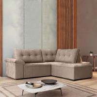 Sofá De Canto Retrátil 5 Lugares Tóquio Macchiato - 1