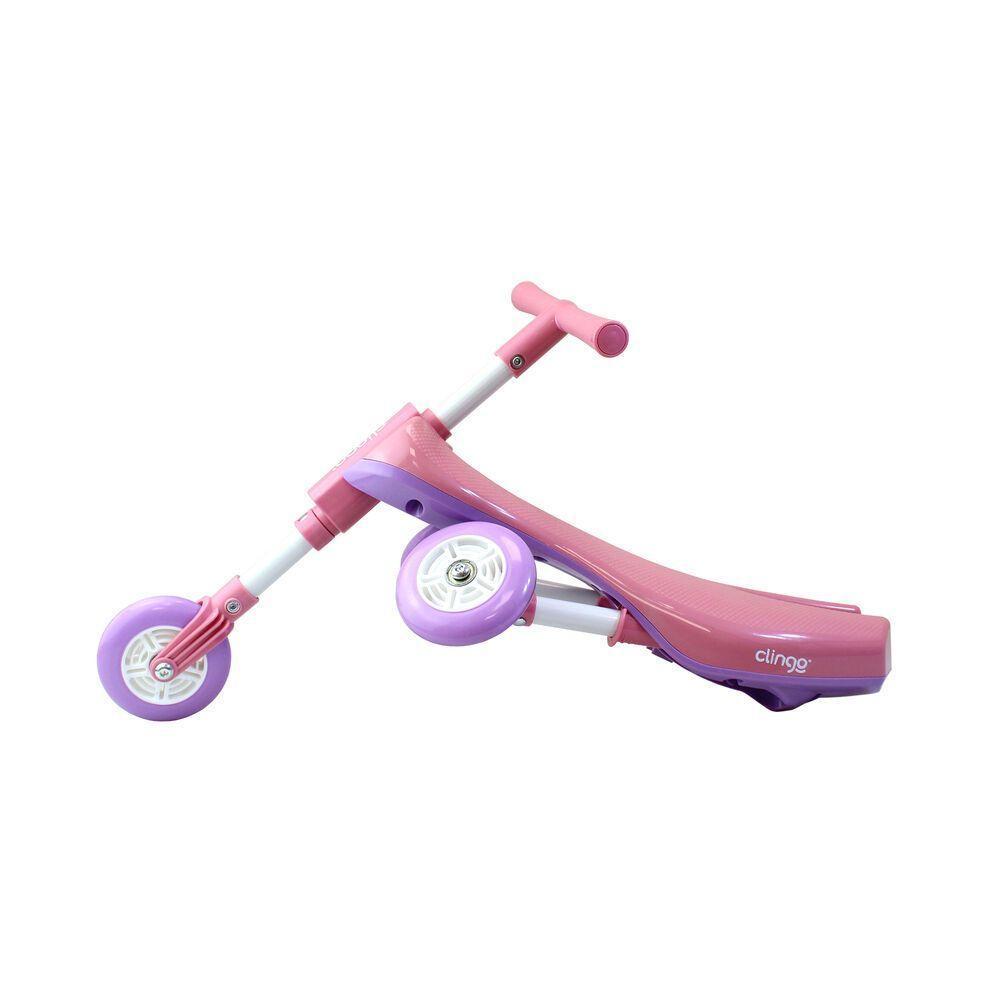 Triciclo Infantil Dobrável Rosa E Lilás - Leve E Compacto Para Crianças - 6