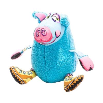 Brinquedo Interativo Para Cães Gruntley's Porquinho Azul Com Apito