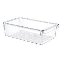 Organizador Transparente Para Refrigerador Grande Com Tampa - Mood 36x20x10cm - 1