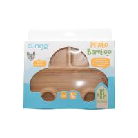 Prato Ecológico De Bambu Com Ventosas E Divisórias - Seguro E Prático - 3