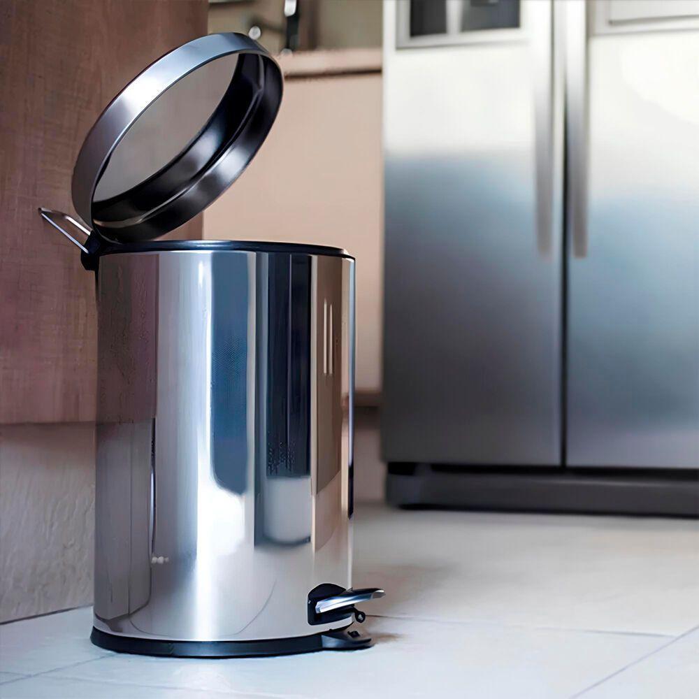 Lixeira Inox Pedal 5l ? Estilo E Praticidade Para Ambientes Compactos - 4
