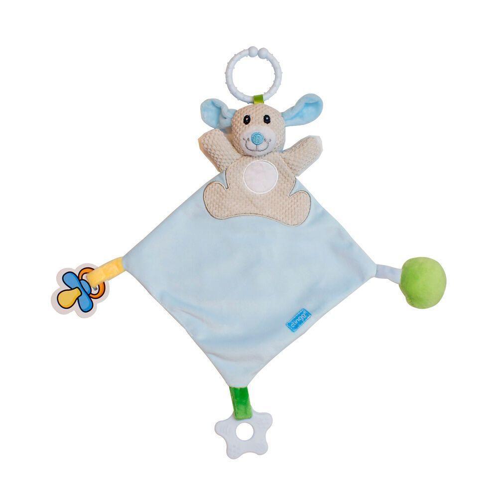 Urso Azul Clingo: Naninha Com Suporte De Chupeta Para Bebês - 1