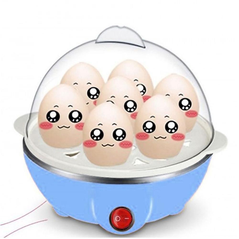 Cozedor Multi Funçoes Eletrico Cozinhar Ovos Egg Cooker Azul - 4