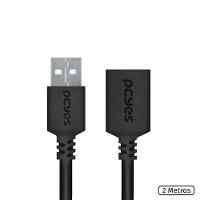 Cabo Extensor Usb A 2.0 Macho Para Usb A 2.0 Femea 28awg Puro Cobre 2 Metros - Puamf2-2 - 1