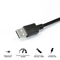 Cabo Extensor Usb A 2.0 Macho Para Usb A 2.0 Femea 28awg Puro Cobre 2 Metros - Puamf2-2 - 2