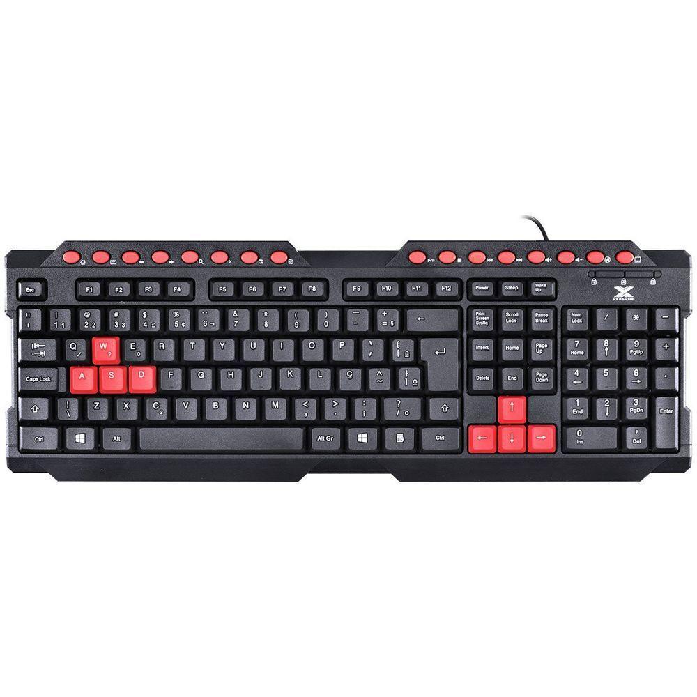 Teclado Gamer Vx Gaming Dragon V2 Abnt2 1.8m Preto Com Vermelho - Gt100 - 1