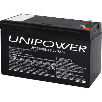 Bateria 12v 7,0 Ah(up1270seg)f187, Destinada Ao Mercado De Segurança