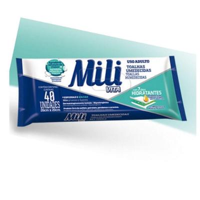 Lenço Umedecido Mili Vita 12 Pacotes com 40 Un Total 480