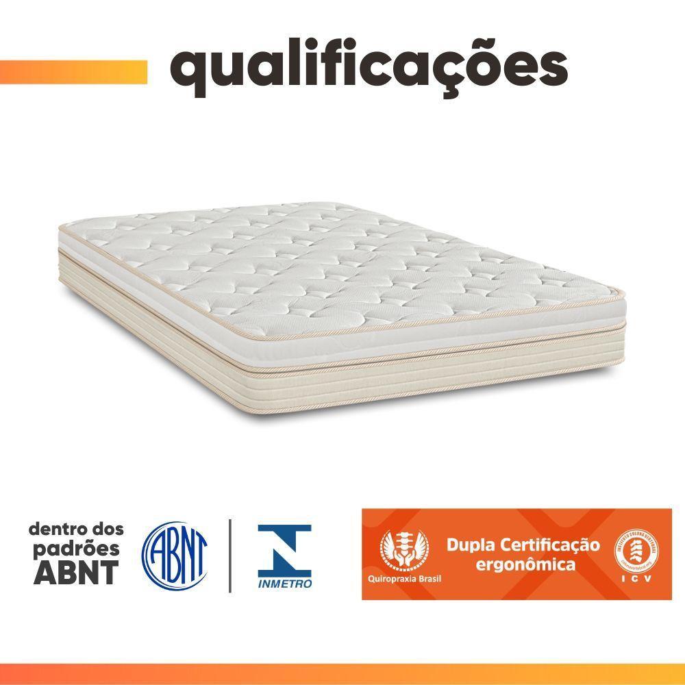 Colchão Casal Molas Ensacadas Memphis 193x203x32cm Branco - 3