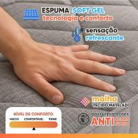 Colchão Casal Espuma Softgel Power 138x188x22cm Cbp Cinza