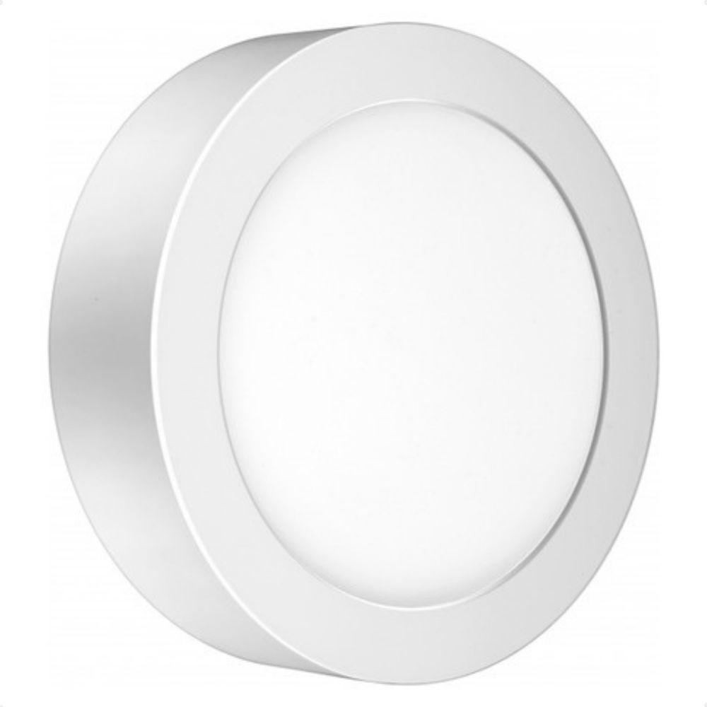 Kit 3 Painel De Led Redondo Sobrepor 12w Bivolt Taschibra 6500k Frio - 5