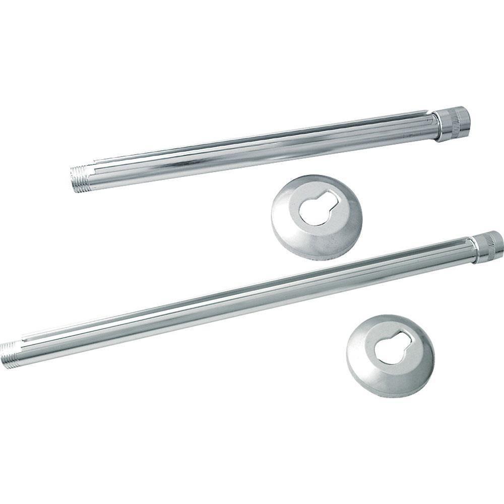 Braço De Chuveiro 40cm Com Canopla E Luva De Alumínio - 11540 - Garden Braco Chuveiro 40cm Aluminio 1540 Garden 11540 - 1