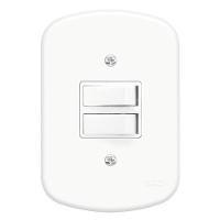 2 Interruptores Simples 10a 250 Volts Blanc - 0627 - Fame Interrup.c-2teclas Simpl.c-plac.4x2 Sb F 627. Fame - 1