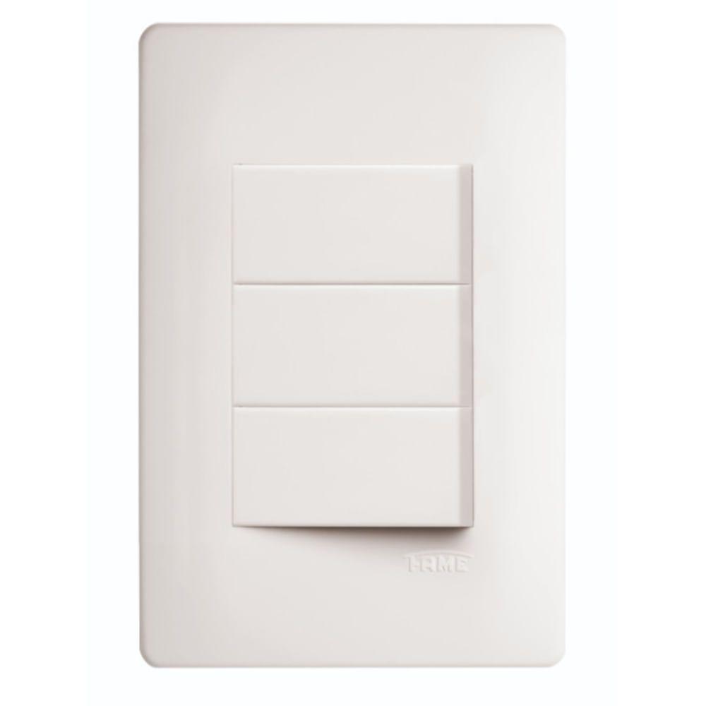 3 Interruptor Simples 10a 250 Volts Habitat - 2095 - Fame 3 Interrup.simples 10a 250v Vertical Fam - 1
