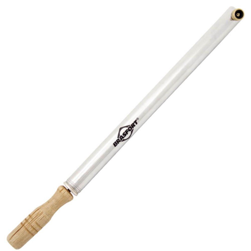 Bomba De Ar Manual Com Bico Frontal Cromada Com Cabo De Madeira - 8895 - Brasfort - 1