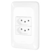 2 Tomadas 2p+t 10 Ampères 4x2 - Lgx303 - Pial 2 Tomadas 2p+t 10a 4x2 Pial Pop - Lgx303 - Pial - 2