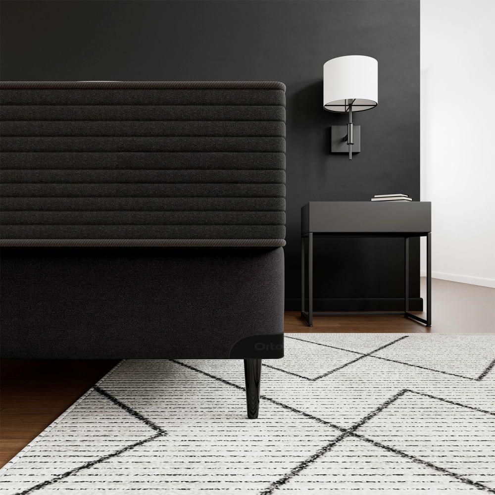 Base Sommier Camurça Preto Queen 158x198x23cm - 1051611810 - Ortobom Base Sommier Camurça Preto Queen 158x198x23 - 7