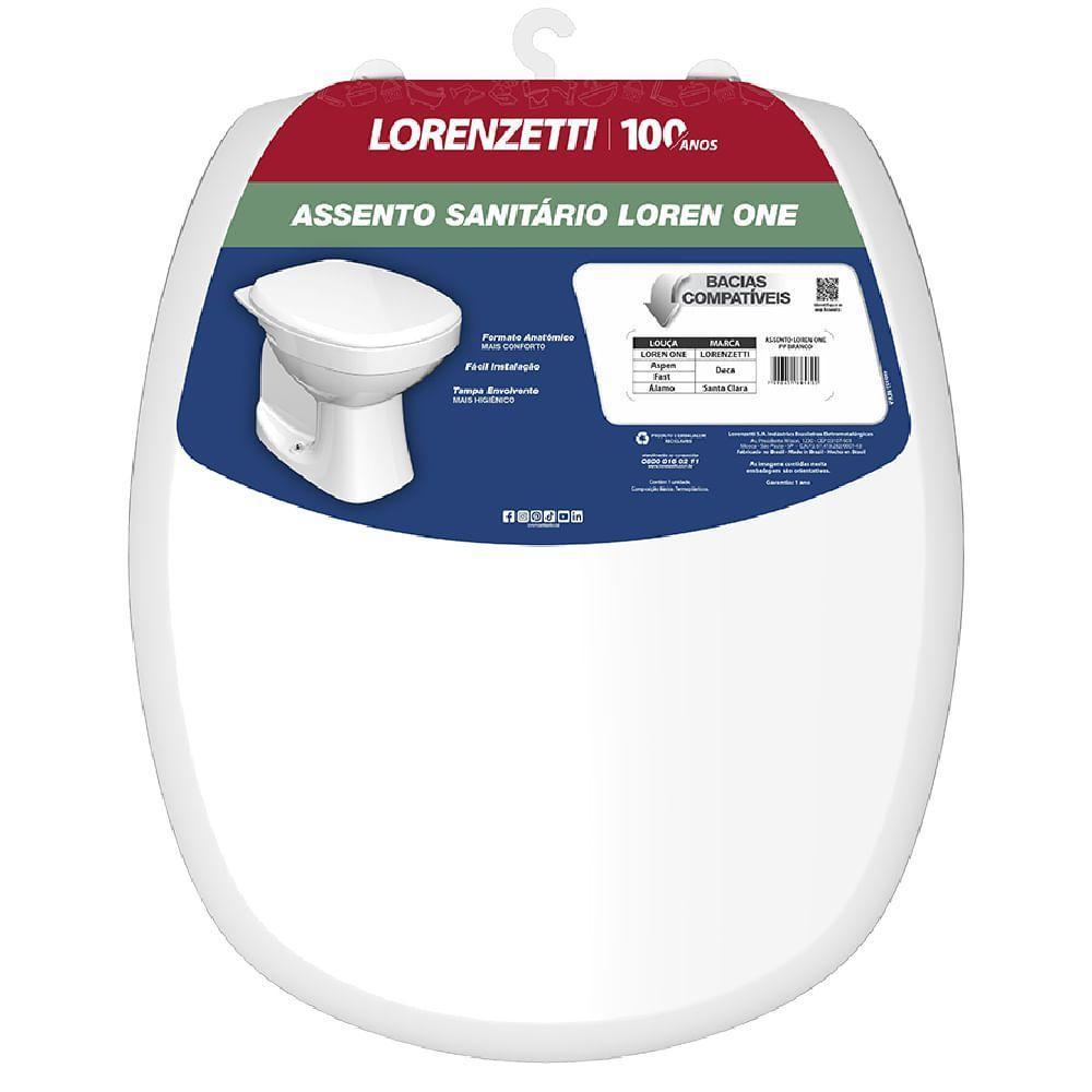Assento Loren One Em Polipropileno Branco - 7153018 - Lorenzetti Assento Loren One Pp Sc Branco - 7153018 - Lorenzetti - 3