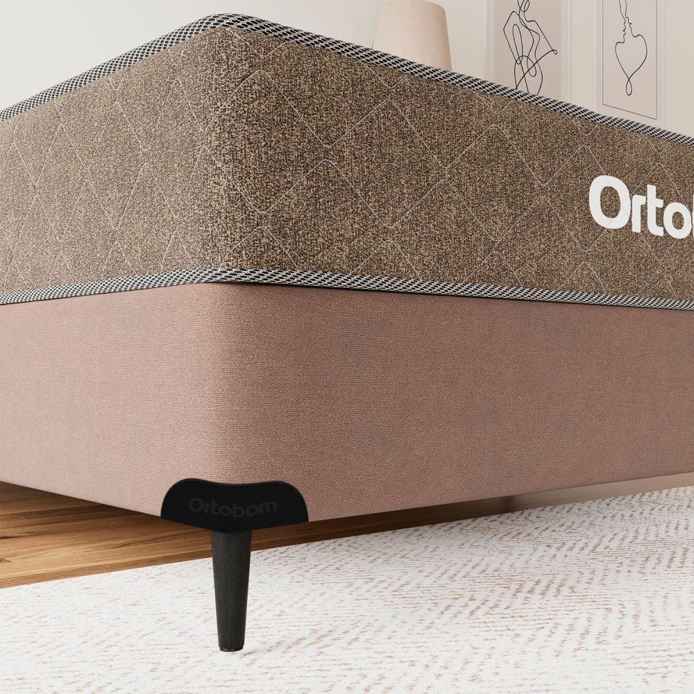 Base Sommier Camurça Bege Queen 158x198x23cm - 1051611838 - Ortobom Base Sommier Camurça Bege Queen 158x198x23 - 8