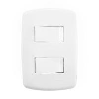 2 Interruptores Simples Com Placa Branca - Dc-8100-5 - Dicompel - 1