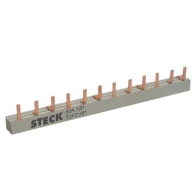 Barramento Trifásico 80a 220-440v 3x4 - S3f210b - Steck Barra Trif.80a 220-440v 3x4 S-3f210b Steck