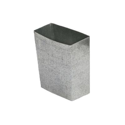 Bocal Retangular Zincado 3"" Com 28cm - Leste Calhas Bocal Retang. 3" C-28 Zinc.calha Frontal