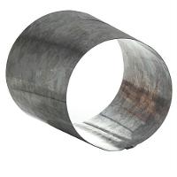 Bocal Redondo Zincado 3"" Com 28cm - Leste Calhas Bocal Redondo 3" C-28 Zinc.calha Frontal - 1