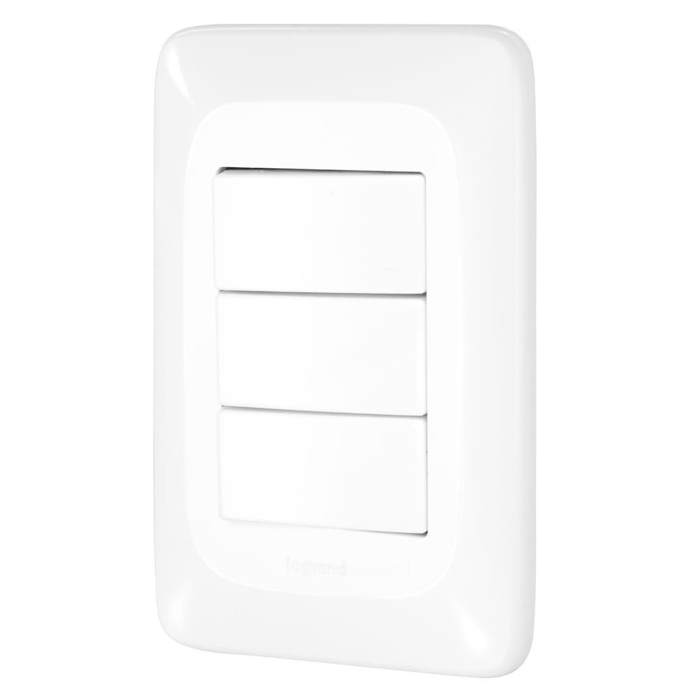 3 Interruptores Paralelos 4x2 - Lgx222 - Pial 3 Interruptores Paralelos 4x2 Pial Pop - Lgx222 - Pial - 2