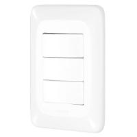 3 Interruptores Paralelos 4x2 - Lgx222 - Pial 3 Interruptores Paralelos 4x2 Pial Pop - Lgx222 - Pial - 2