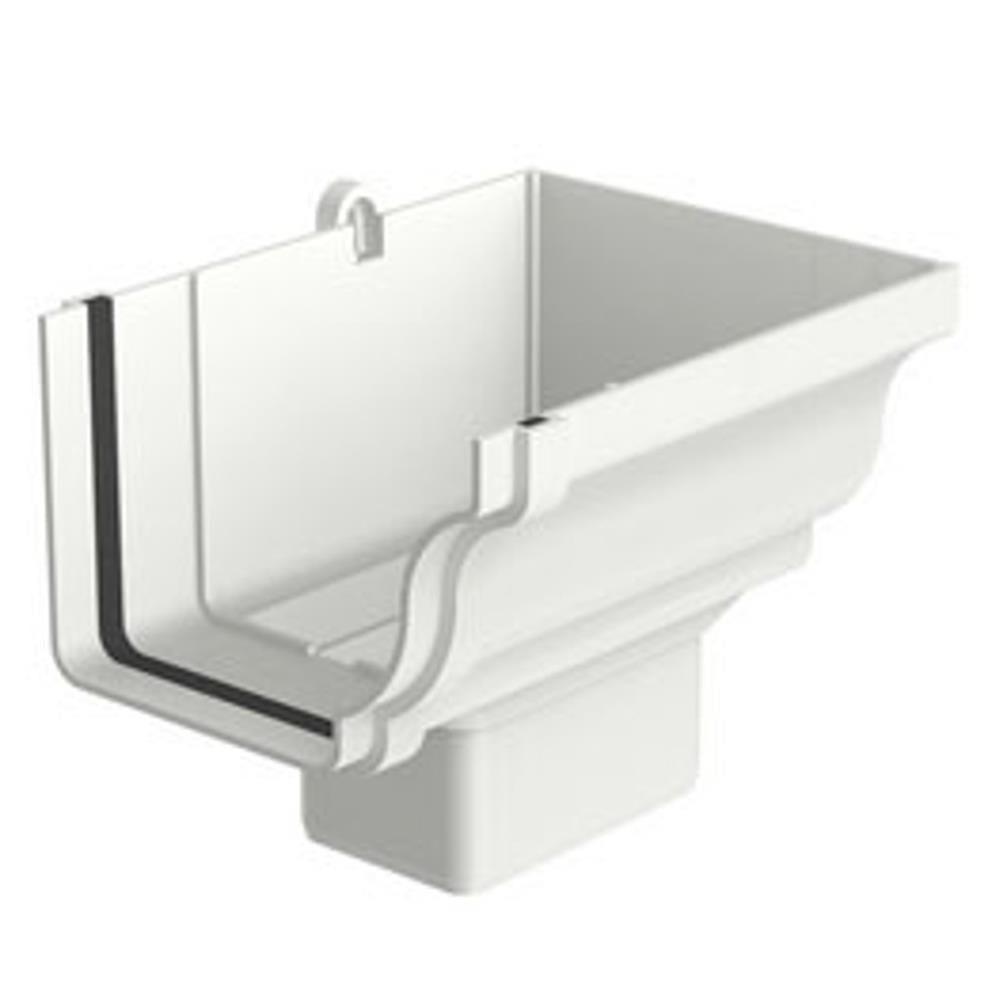 Bocal Direito Retangular Aquapluv Style Branco - 32029884 - Tigre Bocal Calha Retangul Direita Aquapluv Style Branco - 1